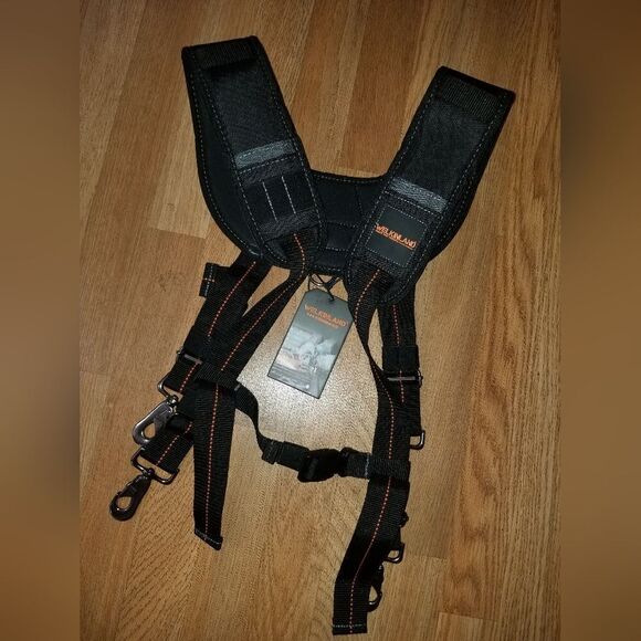WELKINLAND  Heavy Duty Suspenders Black Harness Carpentry - Picture 6 of 12